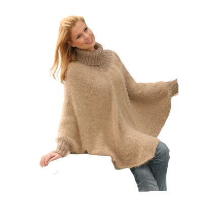 Hometown by DROPS Design - Muster Strickmuster mit Kit Poncho mit hohem Kragen S/M-XXL/XXXL Hometown by DROPS Design - Muster Strickmuster mit Kit Poncho mit hohem Kragen S/M-XXL/XXXL von Drops - Garnstudio