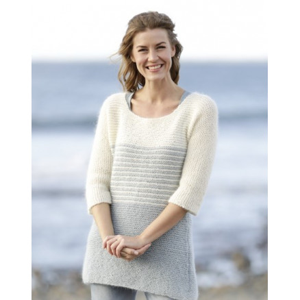Irish Sea by DROPS Design - Strickmuster mit Kit Pullover mit Streifenmuster Größen S - XXXL von Drops - Garnstudio