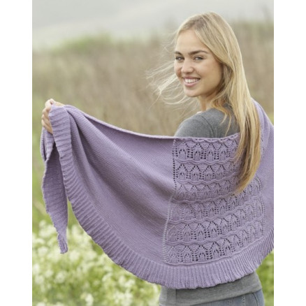 Lavender Leaves by DROPS Design - Strickmuster mit Kit Tuch mit Spitzenmuster 175x45cm Lavender Leaves by DROPS Design - Strickmuster mit Kit Tuch mit Spitzenmuster 175x45cm von Drops - Garnstudio