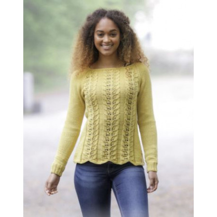 Lemon Parfait by DROPS Design - Strickmuster mit Kit Pullover mit Blättermuster Größen S - XXXL Lemon Parfait by DROPS Design - Strickmuster mit Kit Pullover mit Blättermuster Größen S - XXXL von Drops - Garnstudio