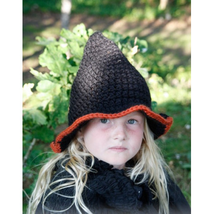 Merlina by DROPS Design - Häkelmuster mit Kit Hexenhut Größe 3-14 Jahre von Drops - Garnstudio