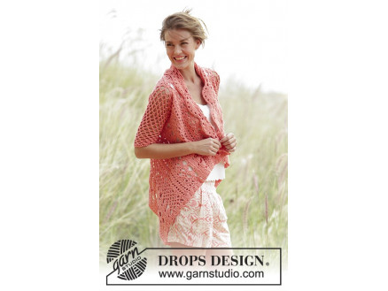 Peach Dream by DROPS Design - Häkelmuster mit Kit Jacke Größen S - XXXL Peach Dream by DROPS Design - Häkelmuster mit Kit Jacke Größen S - XXXL von Drops - Garnstudio