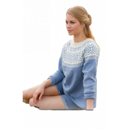 Periwinkle by DROPS Design - Strickmuster mit Kit Sweater Größen S - XXXL Periwinkle by DROPS Design - Strickmuster mit Kit Sweater Größen S - XXXL von Drops - Garnstudio
