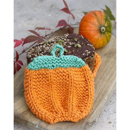 Roasted Pumpkin by DROPS Design -Strickmuster mit Kit Topflappen Halloween von Drops - Garnstudio