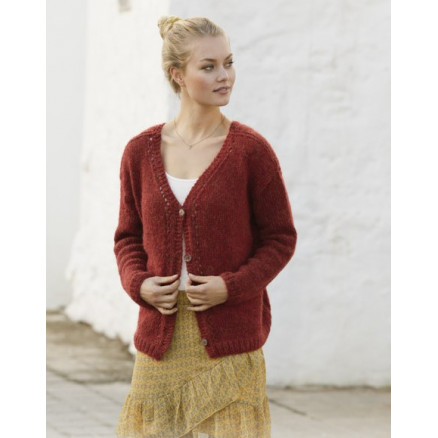 Robin Song Jacket by DROPS Design - Strickmuster mit Kit Jacke Größen S - XXXL von Drops - Garnstudio