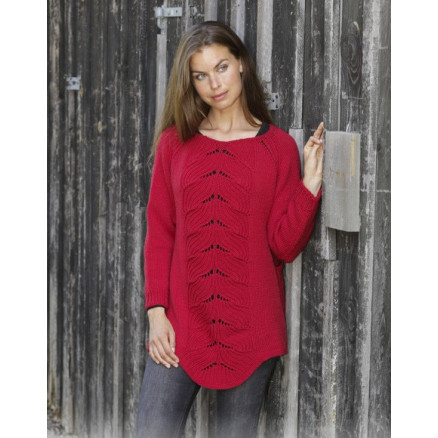 Rot Tulip by DROPS Design - Strickmuster mit Kit Pullover Größen S - XXXL Rot Tulip by DROPS Design - Strickmuster mit Kit Pullover Größen S - XXXL von Drops - Garnstudio