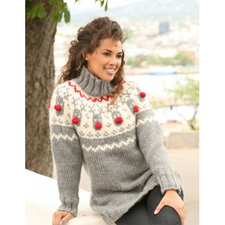 Rudolph by DROPS Design - Strickmuster mit Kit Pullover mit Rudolph Größen XS/S - XXXL von Drops - Garnstudio