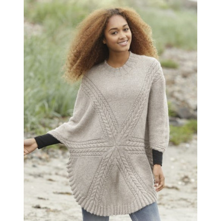 Sand Tracks by DROPS Design - Strickmuster mit Kit Pullover mit Zopfmuster Größen S - XXXL von Drops - Garnstudio