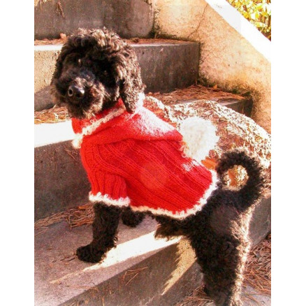 Santa Dog by DROPS Design - Strickmuster mit Kit Hundepullover für Weihnachten Größen XS - M von Drops - Garnstudio