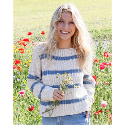 Sea Bird Sweater by DROPS Design - Bluse Strickmuster Größe S - XXXL Sea Bird Sweater by DROPS Design - Bluse Strickmuster Größe S - XXXL von Drops - Garnstudio