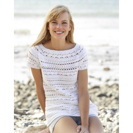 Seashore Bliss Top by DROPS Design - Häkelmuster mit Kit Top mit Spitzenmuster Größen S - XXXL Seashore Bliss Top by DROPS Design - Häkelmuster mit Kit Top mit Spitzenmuster Größen S - XXXL von Drops - Garnstudio