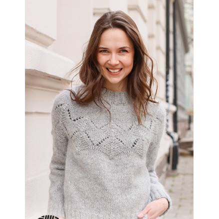 Silver Diamond by DROPS Design - Bluse Strickmuster Größe S - XXXL von Drops - Garnstudio