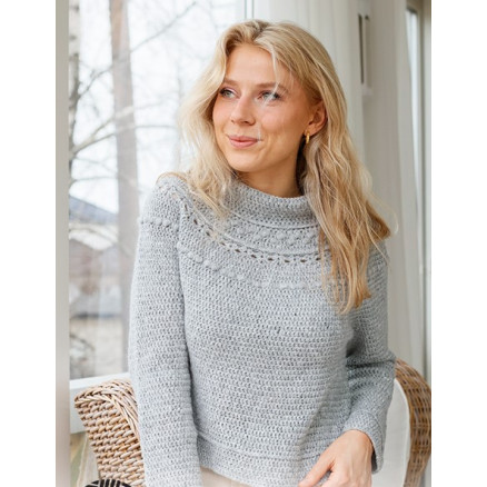 Silver Wreath by DROPS Design - Bluse Häkelmuster Größe S - XXXL Silver Wreath by DROPS Design - Bluse Häkelmuster Größe S - XXXL von Drops - Garnstudio