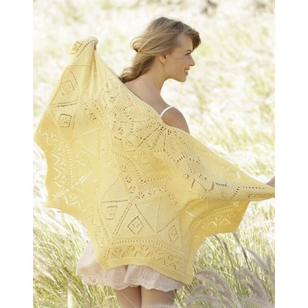 Spring Splendor by DROPS Design - Strickmuster mit Kit Tuch 70x140cm von Drops - Garnstudio