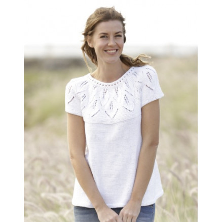 Summer Leaves Top by DROPS Design - Strickmuster mit Kit Top Größen S - XXXL Summer Leaves Top by DROPS Design - Strickmuster mit Kit Top Größen S - XXXL von Drops - Garnstudio