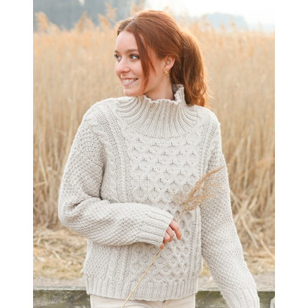 Sweet Honeycomb Jumper by DROPS Design - Blusenstrickmuster Größe S - XXXL Sweet Honeycomb Jumper by DROPS Design - Blusenstrickmuster Größe S - XXXL von Drops - Garnstudio