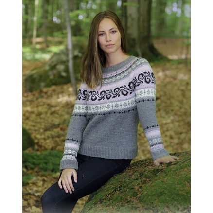 Telemark by DROPS Design - Strickmuster mit Kit Pullover mit mehrfarbigem Norwegischem Muster Größen S - XXXL von Drops - Garnstudio