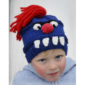 Tooth Monster by DROPS Design - Strickmuster mit Kit Monster-Mütze mit - 3/7 år von Drops - Garnstudio