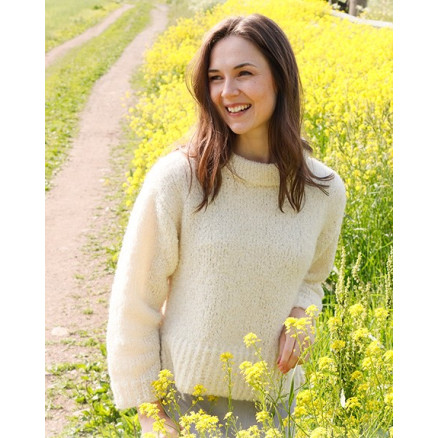 White Dandelion by DROPS Design - Blusenstrickmuster Größe S - XXXL White Dandelion by DROPS Design - Blusenstrickmuster Größe S - XXXL von Drops - Garnstudio