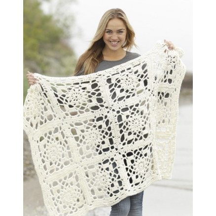 Winter Crystal by DROPS Design - Häkelmuster mit Kit Decke mit Quadraten 80/104-104/128cm Winter Crystal by DROPS Design - Häkelmuster mit Kit Decke mit Quadraten 80/104-104/128cm von Drops - Garnstudio