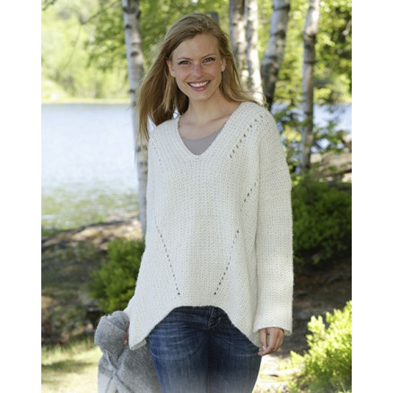 Zick Zack by DROPS Design - Bluse Strickmuster Größen S - XXXL von Drops - Garnstudio