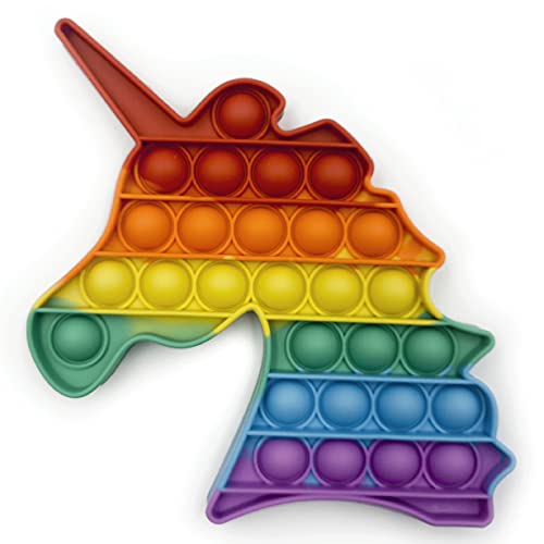 Droquimur | Anti-Stress-Spielzeug | Pop It Sensorial | Blasen explodieren, Einhorn | Regenbogen mehrfarbig (Einhorn) von Droquimur