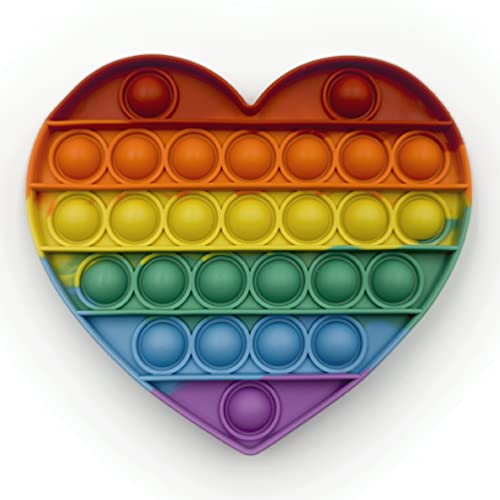 Droquimur | Anti-Stress-Spielzeug | Pop It Sensorial | Blasenbildung | Herz | Regenbogenfarben von Droquimur