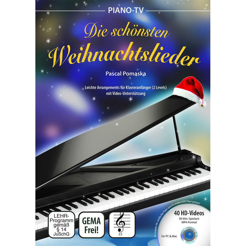 Piano-TV: Die schönsten Weihnachtslieder, m. 1 DVD-ROM von Druck und Verlag Pomaska-Brand
