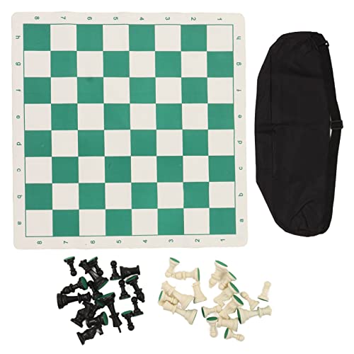 Dsacxixai Schachset, tragbare leichte Klapp-Roll-Up-Schachbrett mit Reiß Verschluss Aufbewahrung Tasche für Anfänger Home Office und Reisen von Dsacxixai