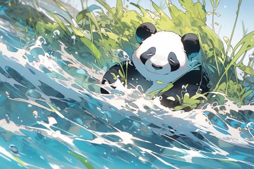 1000 Teile Erwachsenen-Puzzle, Panda im Wasser, kreatives Paarungspuzzle-Papier für Erwachsene, Lernspiele, Familienpuzzles, einzigartige Geschenke für Wandkunst 1000 Teile Erwachsenen-Puzzle, Panda im Wasser, kreatives Paarungspuzzle-Papier für Erwachsene, Lernspiele, Familienpuzzles, einzigartige Geschenke für Wandkunst von Dsawqezh