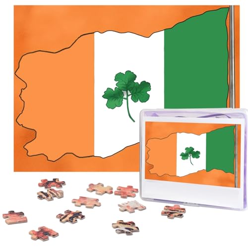 1000 Teile Puzzle für Erwachsene, Irland-Flagge, Kleeblatt, individuelle Puzzles aus Fotos, Urlaub, einzigartige Geschenke für Wandkunst, Herausforderungspuzzle, Lernspiele, Familienpuzzles 1000 Teile Puzzle für Erwachsene, Irland-Flagge, Kleeblatt, individuelle Puzzles aus Fotos, Urlaub, einzigartige Geschenke für Wandkunst, Herausforderungspuzzle, Lernspiele, Familienpuzzles von Dsawqezh