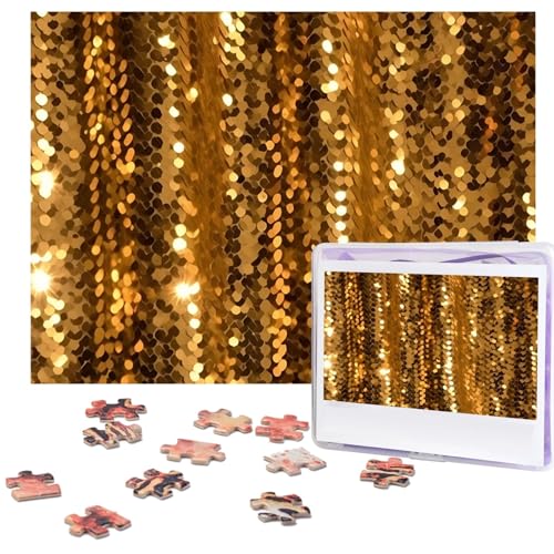 1000 Teile Puzzle für Erwachsene, goldfarbene Pailletten, glitzerndes Bild, Puzzle, individuelle Puzzles aus Fotos, Urlaub, einzigartige Geschenke für Wandkunst, Herausforderungspuzzles, Lernspiele, 1000 Teile Puzzle für Erwachsene, goldfarbene Pailletten, glitzerndes Bild, Puzzle, individuelle Puzzles aus Fotos, Urlaub, einzigartige Geschenke für Wandkunst, Herausforderungspuzzles, Lernspiele, von Dsawqezh