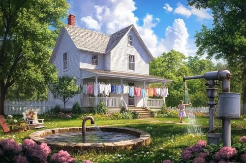 1000 Teile Puzzle für Erwachsene, kleines Ozeanhaus, sonniges Wetter, geeignet für Erwachsene Familie Freizeitpuzzle und Wanddekoration für Zuhause von Dsawqezh
