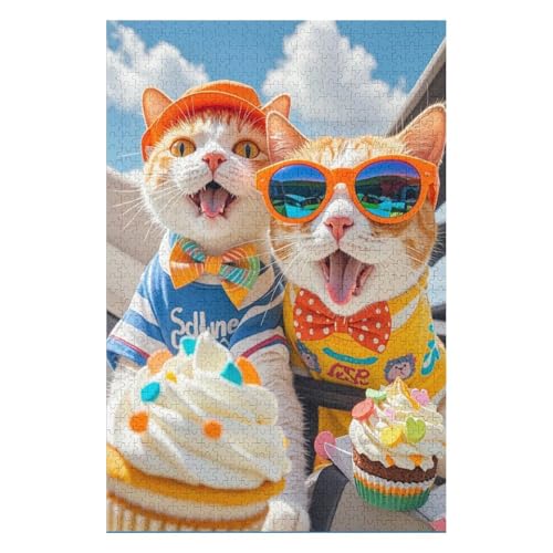 1000-teiliges Puzzle für Erwachsene – L-Plakette, lustige Katze, Valentinstag, glücklich, geeignet für Jugendliche und Kinder, Lernspiele, Kunstdekorationen, Feiertags-Geburtstagsgeschenke, lustige 1000-teiliges Puzzle für Erwachsene – L-Plakette, lustige Katze, Valentinstag, glücklich, geeignet für Jugendliche und Kinder, Lernspiele, Kunstdekorationen, Feiertags-Geburtstagsgeschenke, lustige von Dsawqezh