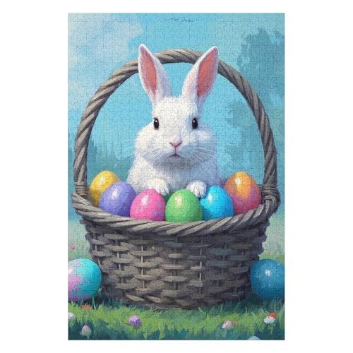 Holzpuzzle mit 1000 Teilen – Osterhase auf Eiersuche, geeignet für Jugendliche und Kinder, Lernspiele, Kunstdekorationen, Feiertags-Geburtstagsgeschenke Holzpuzzle mit 1000 Teilen – Osterhase auf Eiersuche, geeignet für Jugendliche und Kinder, Lernspiele, Kunstdekorationen, Feiertags-Geburtstagsgeschenke von Dsawqezh