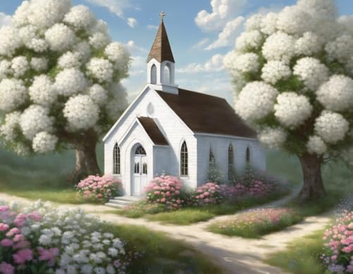 Lern-Puzzles Puzzle für Erwachsene Kinder - Kleine weiße Kapelle - 1000 Teile Puzzle Spaß und Herausfordernde Gehirnübung für Puzzle-Enthusiasten von Dsawqezh