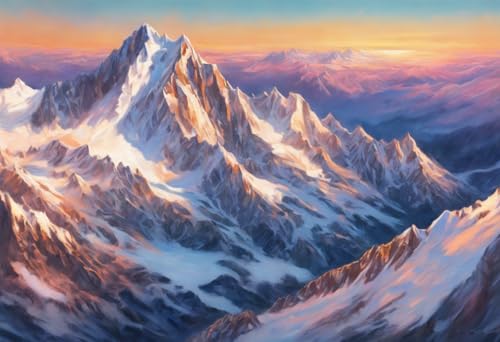 Lernpuzzle für Erwachsene und Kinder, Alpenglow, der Schneeberg des Sonnenaufgangs, 1000 Teile, Puzzle-Spaß und herausfordernde Gehirnübung für Puzzle-Enthusiasten Lernpuzzle für Erwachsene und Kinder, Alpenglow, der Schneeberg des Sonnenaufgangs, 1000 Teile, Puzzle-Spaß und herausfordernde Gehirnübung für Puzzle-Enthusiasten von Dsawqezh