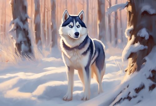 Puzzle für Erwachsene, 1000 Teile, Husky in der verschneiten Wildnis, Urlaub, einzigartige Geschenke für Wandkunst, Herausforderungspuzzle, Lernspiele, Familienpuzzles Puzzle für Erwachsene, 1000 Teile, Husky in der verschneiten Wildnis, Urlaub, einzigartige Geschenke für Wandkunst, Herausforderungspuzzle, Lernspiele, Familienpuzzles von Dsawqezh