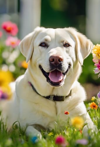 Puzzle für Erwachsene, 1000 Teile, Labrador Retriever im Garten, Puzzles für Jugendliche und Kinder, um ihr Gehirn zu trainieren, Holzpuzzle Puzzle für Erwachsene, 1000 Teile, Labrador Retriever im Garten, Puzzles für Jugendliche und Kinder, um ihr Gehirn zu trainieren, Holzpuzzle von Dsawqezh
