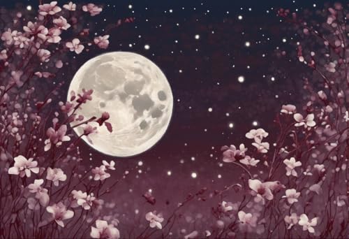Puzzle für Erwachsene, 1000 Teile, Mond und Blumen, Urlaub, einzigartige Geschenke für Wandkunst, Herausforderungspuzzles, Lernspiele, Familienpuzzles von Dsawqezh
