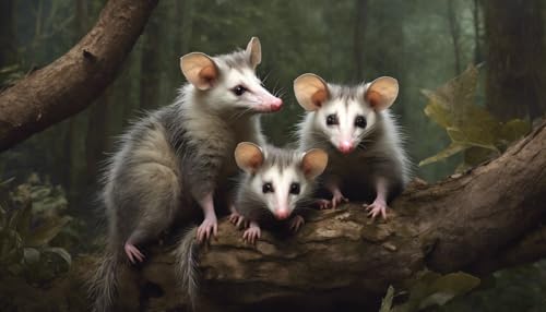Puzzle für Erwachsene, 1000 Teile, Opossum, Familie, Tierurlaub, einzigartige Geschenke für Wandkunst, Herausforderungspuzzle, Lernspiele, Familienpuzzles von Dsawqezh