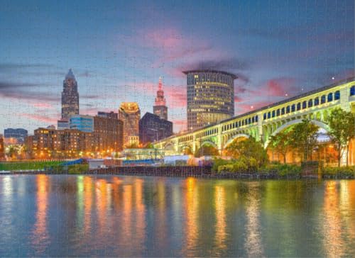 Puzzle für Erwachsene, Lernspiele, Familienpuzzle, Cleveland Ohio Skyline, DIY-Puzzle, kreativer Spaß, klassisches Puzzle für Erwachsene und Kinder, 1000 Teile Puzzle für Erwachsene, Lernspiele, Familienpuzzle, Cleveland Ohio Skyline, DIY-Puzzle, kreativer Spaß, klassisches Puzzle für Erwachsene und Kinder, 1000 Teile von Dsawqezh