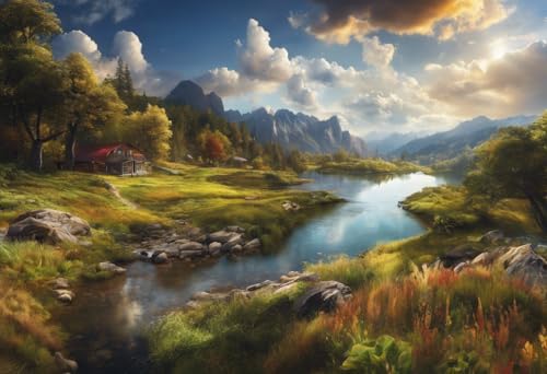 Puzzles für Erwachsene, Landschaftskunst, Holzpuzzles für Erwachsene, 1000 Teile, einzigartige Geschenke für Wandkunst, Herausforderungspuzzle, Lernspiele, Familienpuzzles Puzzles für Erwachsene, Landschaftskunst, Holzpuzzles für Erwachsene, 1000 Teile, einzigartige Geschenke für Wandkunst, Herausforderungspuzzle, Lernspiele, Familienpuzzles von Dsawqezh