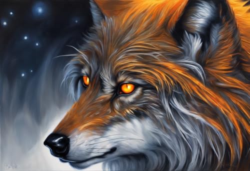 Puzzles für Erwachsene, Mitternachtswolf, Holzpuzzles für Erwachsene, 1000 Teile, einzigartige Geschenke für Wandkunst, Herausforderungspuzzle, Lernspiele, Familienpuzzles von Dsawqezh