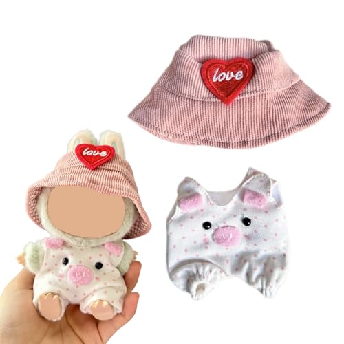 Kleidungsset & Outfit-Set für 17 cm große Puppen, niedliche Puppenkleidung, stilvolles Kawaii-Outfit-Set, Puppen-Outfits, Overall, Mantel, Kleid, Zubehör, um Puppen zu beeindrucken Kleidung Set Ersatz von Dszemie