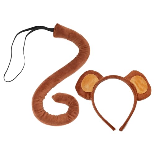 Dtaigou Affen Stirnband Und Schwanz Für Kinder - Stirnband Set - Tierkostüm Zubehör, Karnevalskostüm, Partyzubehör Für Und Mädchen Dtaigou Affen Stirnband Und Schwanz Für Kinder - Stirnband Set - Tierkostüm Zubehör, Karnevalskostüm, Partyzubehör Für Und Mädchen von Dtaigou