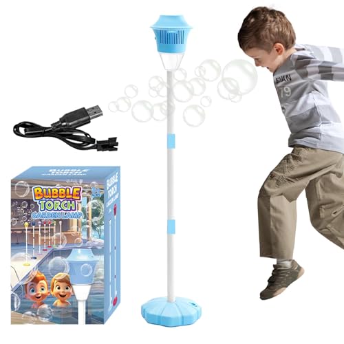 Dtaigou Automatischer Seifenblasenmacher | Kinderfreundliche Bubble Fackel mit Lichtern und Musik - Gartenlampenmaschine für Geburtstag Neujahr Weihnachten Ostern Dtaigou Automatischer Seifenblasenmacher | Kinderfreundliche Bubble Fackel mit Lichtern und Musik - Gartenlampenmaschine für Geburtstag Neujahr Weihnachten Ostern von Dtaigou