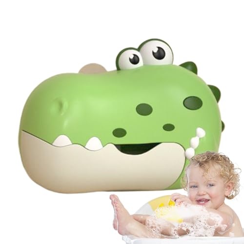 Dtaigou Bath Bubble Maker, Badspielzeug Bubble Maker, Elektrische Musik Dinosaurierform Bubble Machine mit Saugnapfbecher, Kinder Baden Begleiter für Alter 3+ Automatisches Baby Badewannenspielzeug von Dtaigou