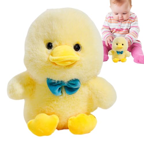 Dtaigou Ente Sticky, ausgestopfte Entenplüsch | 11,81 Zoll Entenplüsch mit Fliege - Waschbares Tierheimdekor, Spielzeugwurfkissen, kuscheliges Hugger -Spielzeug für Kinderzimmerschlafzimmer von Dtaigou