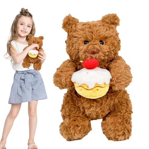 Dtaigou Gefülltes Bärenspielzeug, Bärenplüschtier, Hold Cake Süßes Plüschtier Weiches Stofftier, Braune Stoffpuppe, Tier-Plüschtier, Heimdekoration zum Geburtstag Dtaigou Gefülltes Bärenspielzeug, Bärenplüschtier, Hold Cake Süßes Plüschtier Weiches Stofftier, Braune Stoffpuppe, Tier-Plüschtier, Heimdekoration zum Geburtstag von Dtaigou